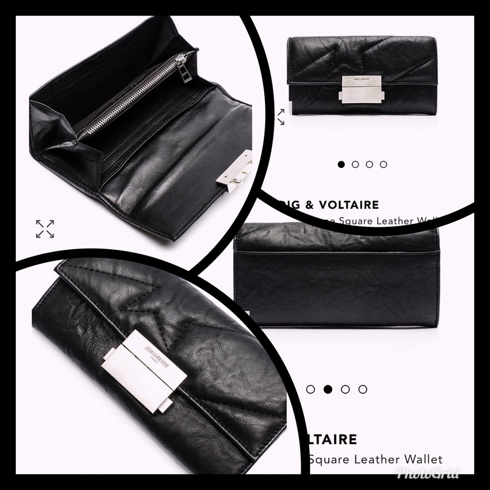 Woman’s NWT Large compact Square Leather Wallet